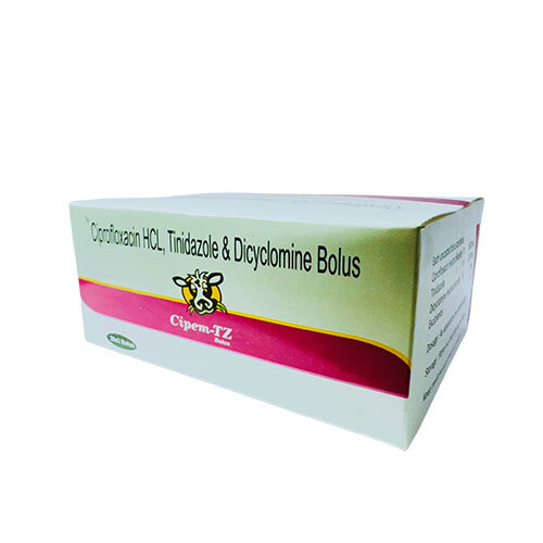 Cipem-Tz Ciprofloxacin 1Gm, Tinidazole 1.2Gm & Dicyclomine - Physical Form: Tablets