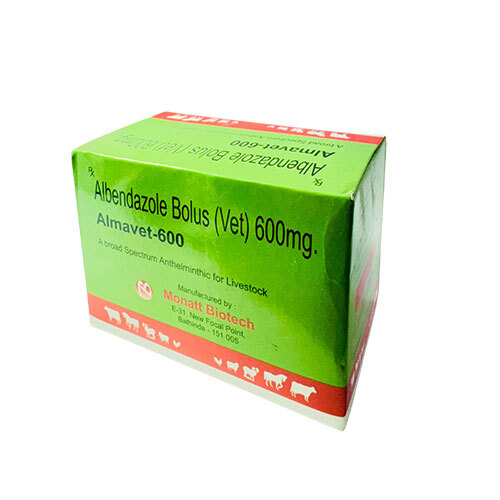 Almavet 600 Albendazole Ip 600 Mg का उपयोग जंतु चिकित्सा में किया जाता है। यह एक प्रभावी एंटीहेल्मिंटिक औषधि है जो विभिन्न प्रकार के परजीवियों के खिलाफ काम करती है।