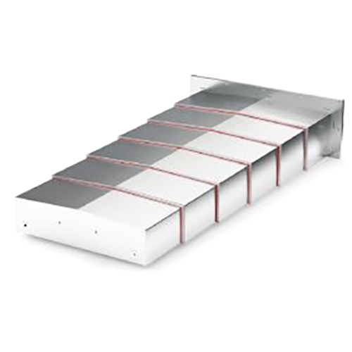 Industrial Flat Shaped Telescopic Cover - Color: Silver