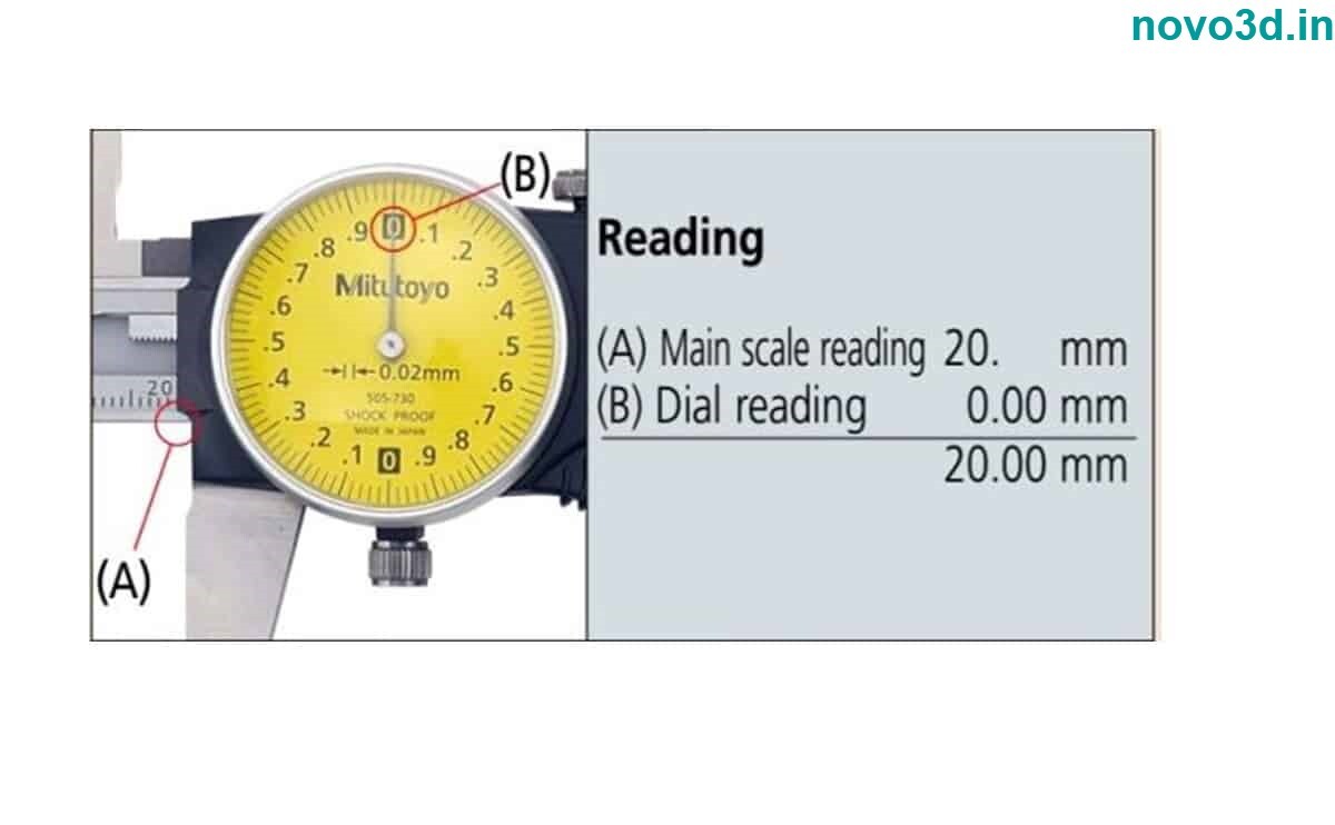 Mitutoyo Dial Vernier Caliper 0-150 Mm/0-200 Mm Of Measuring Tools - Color: Silver/white/yellow