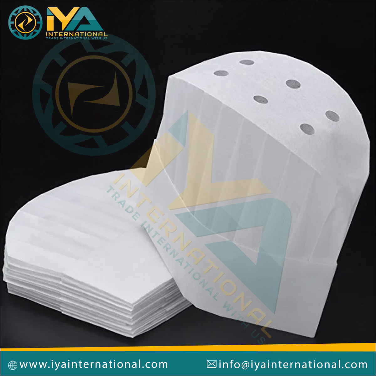 White Non Woven Chef Cap And Paper Chef Cap