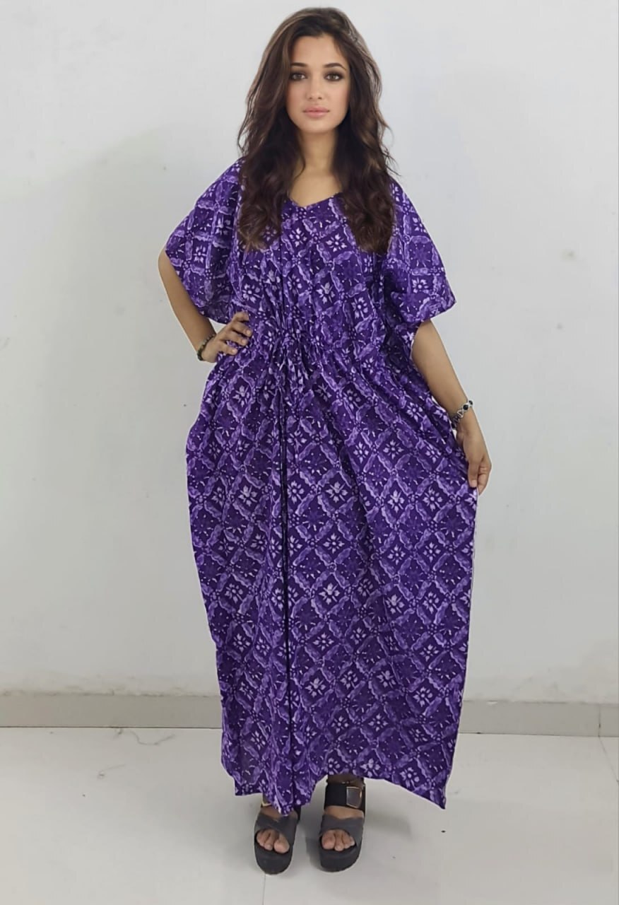 Cotton Kaftan - Color: Brown