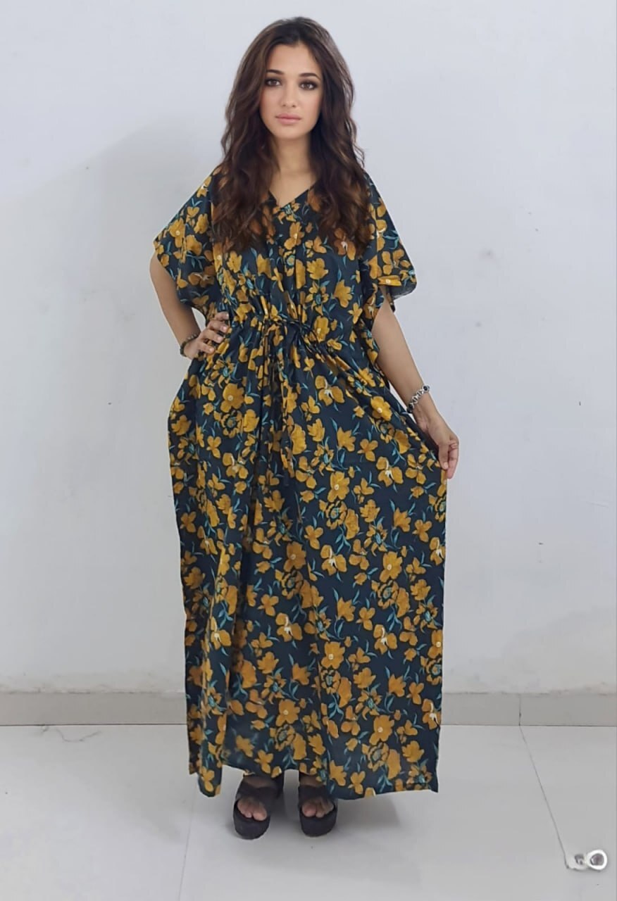 Cotton Kaftan - Color: Brown