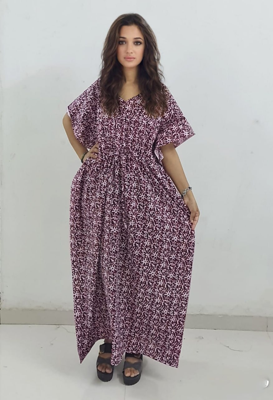 Cotton Kaftan - Color: Brown