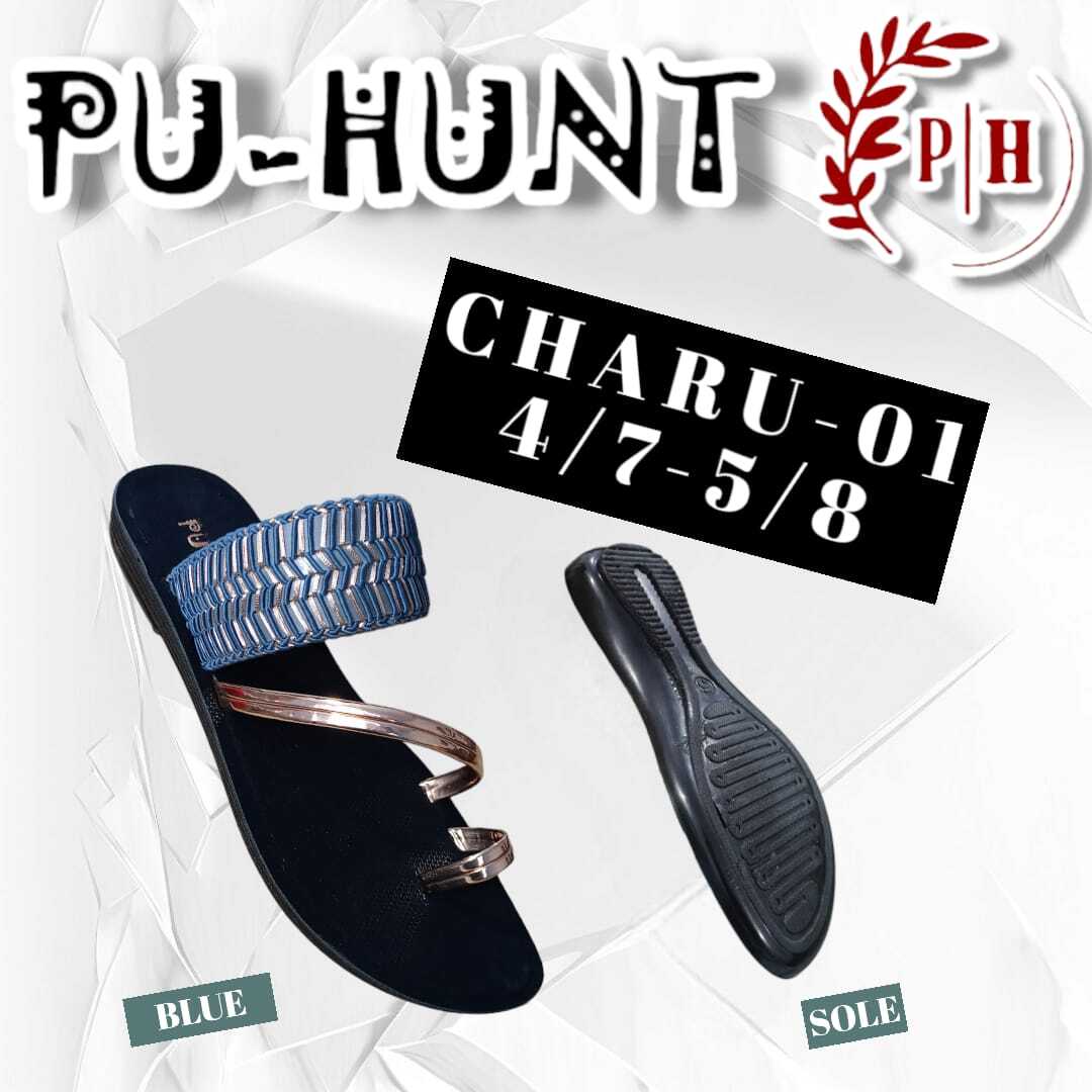 Charu Slipper-01 - Color: Black Cherry Green Peach