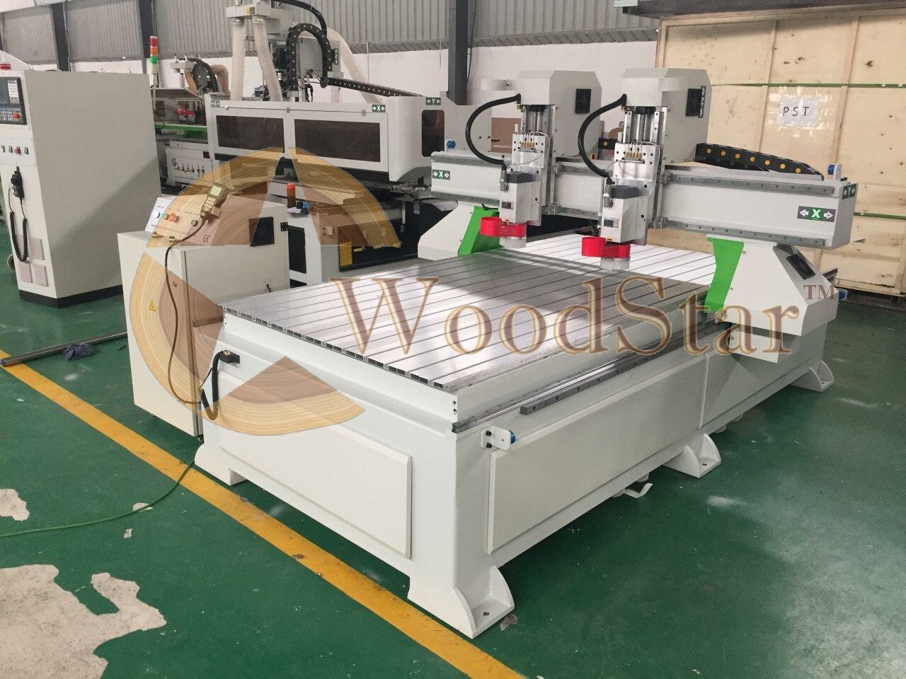 Woodstar Cnc Router - 1500x2500x300 Mm, 24000 Rpm High-speed Spindle, Automatic Operation, 1300 Kg Load Capacity, Artcam & Vcarve Aspire Compatible, 12,000+ Design Library Included