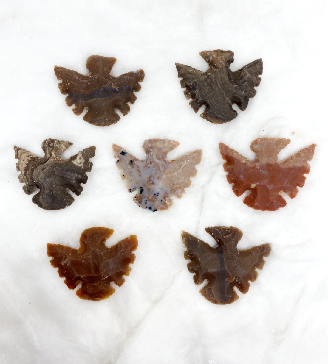Fancy Eagle Shaped Arrowhead Points Crystal Arrowhead Points - Natural Indian Agate, 2 Inch Size, Multicolour, Symbol Of Strength And Courage