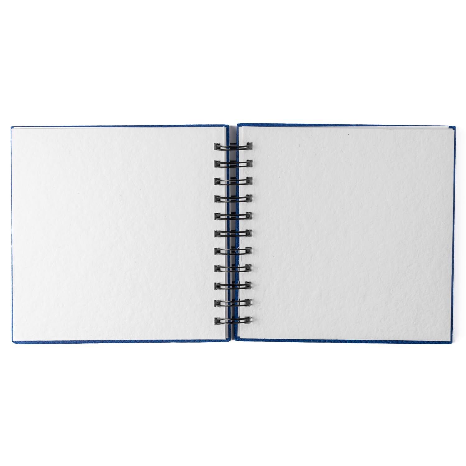 Comma Watercolour Book 8" X 8" 300gsm Wire-o Hot Pressed (Royal Blue) - Feature: Satin Ribbon Closure