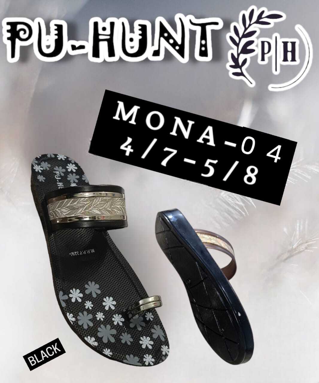 Mona Slipper-04 - Color: Black Brown Cherry Blue