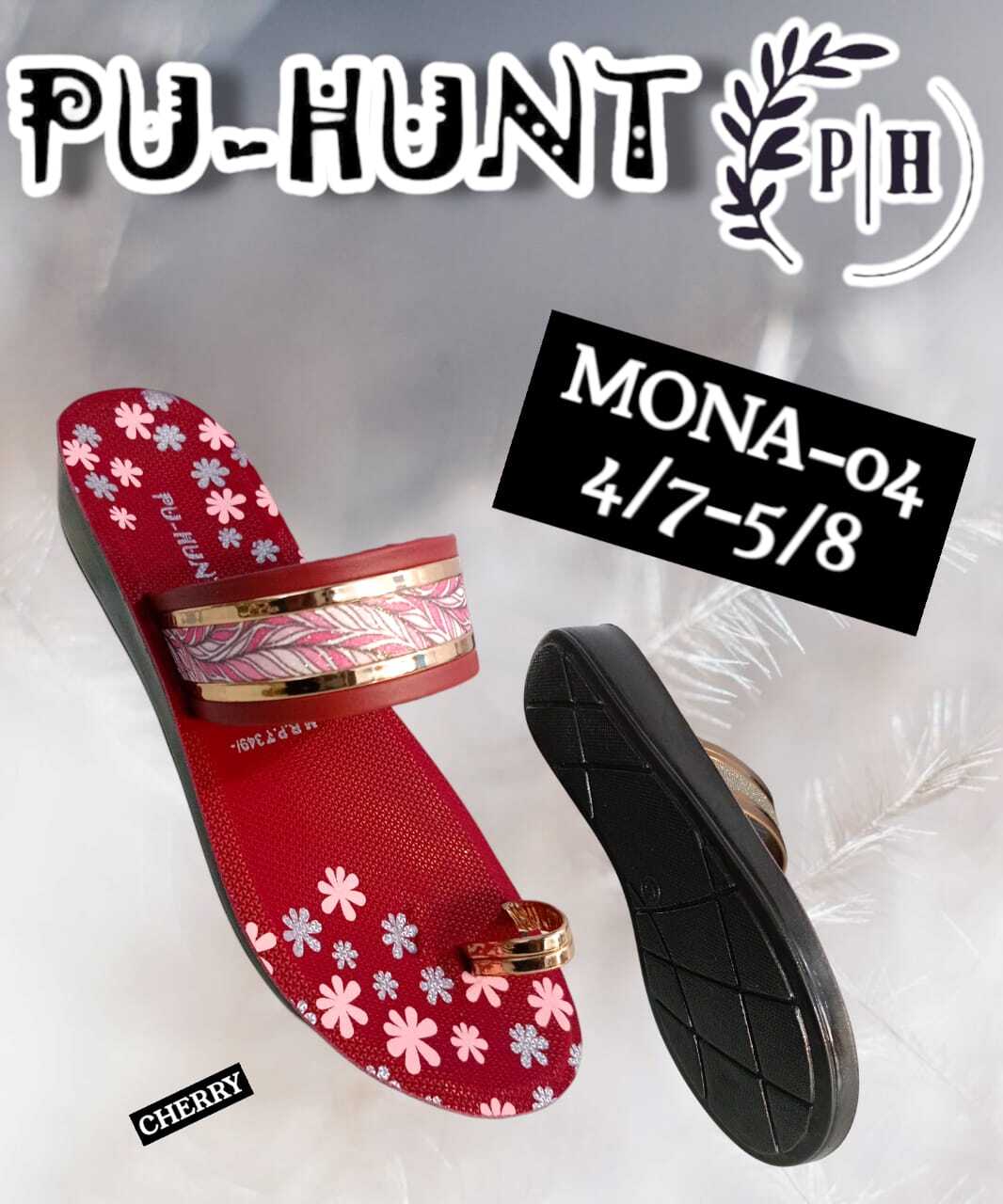 Mona Slipper-04 - Color: Black Brown Cherry Blue