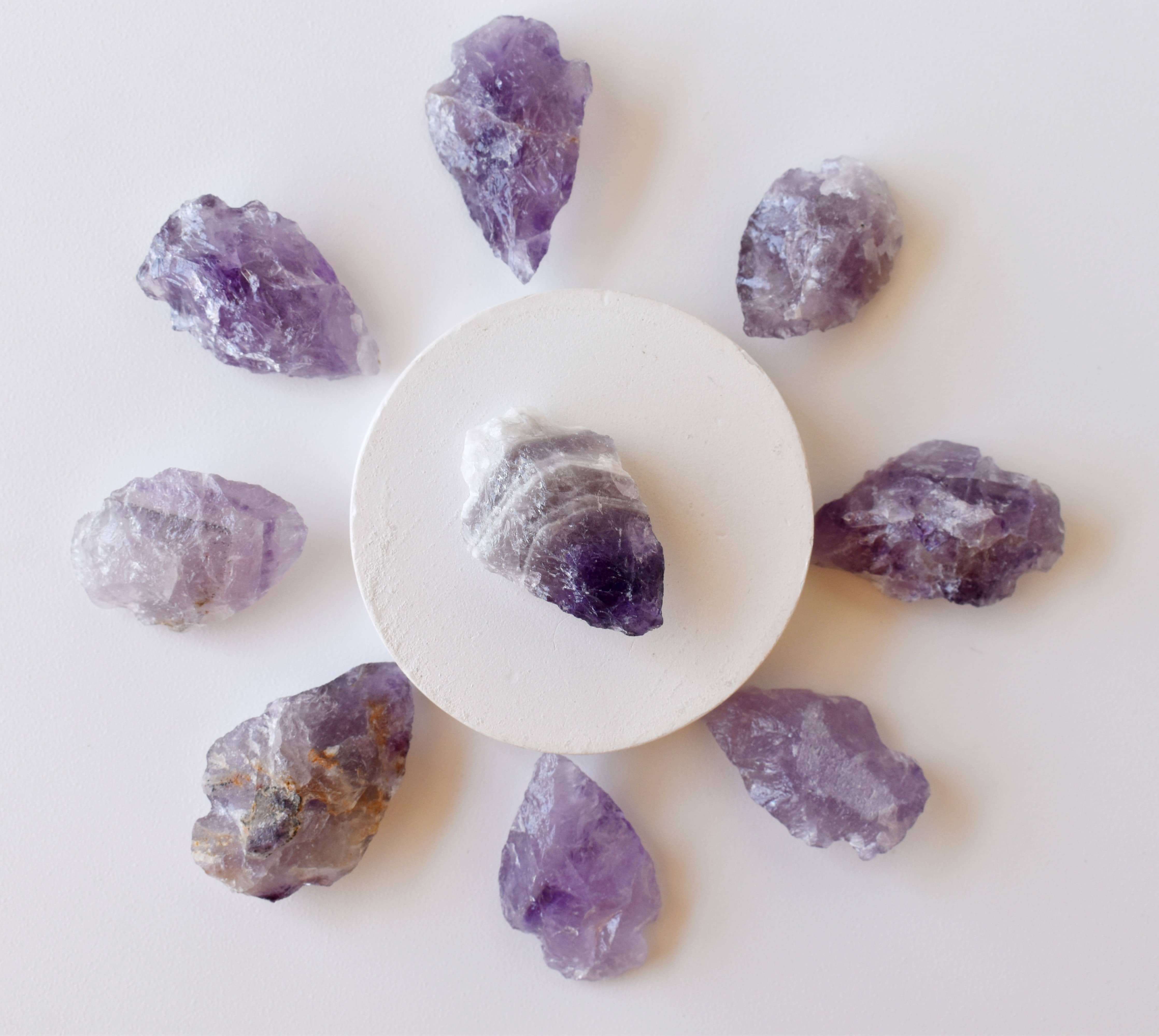 Amethyst Arrowhead Points Crystal Arrowheads - Amethyst, 1.25' Size, Purple Color | Natural Gemstone, Aaa Grade, Versatile Design