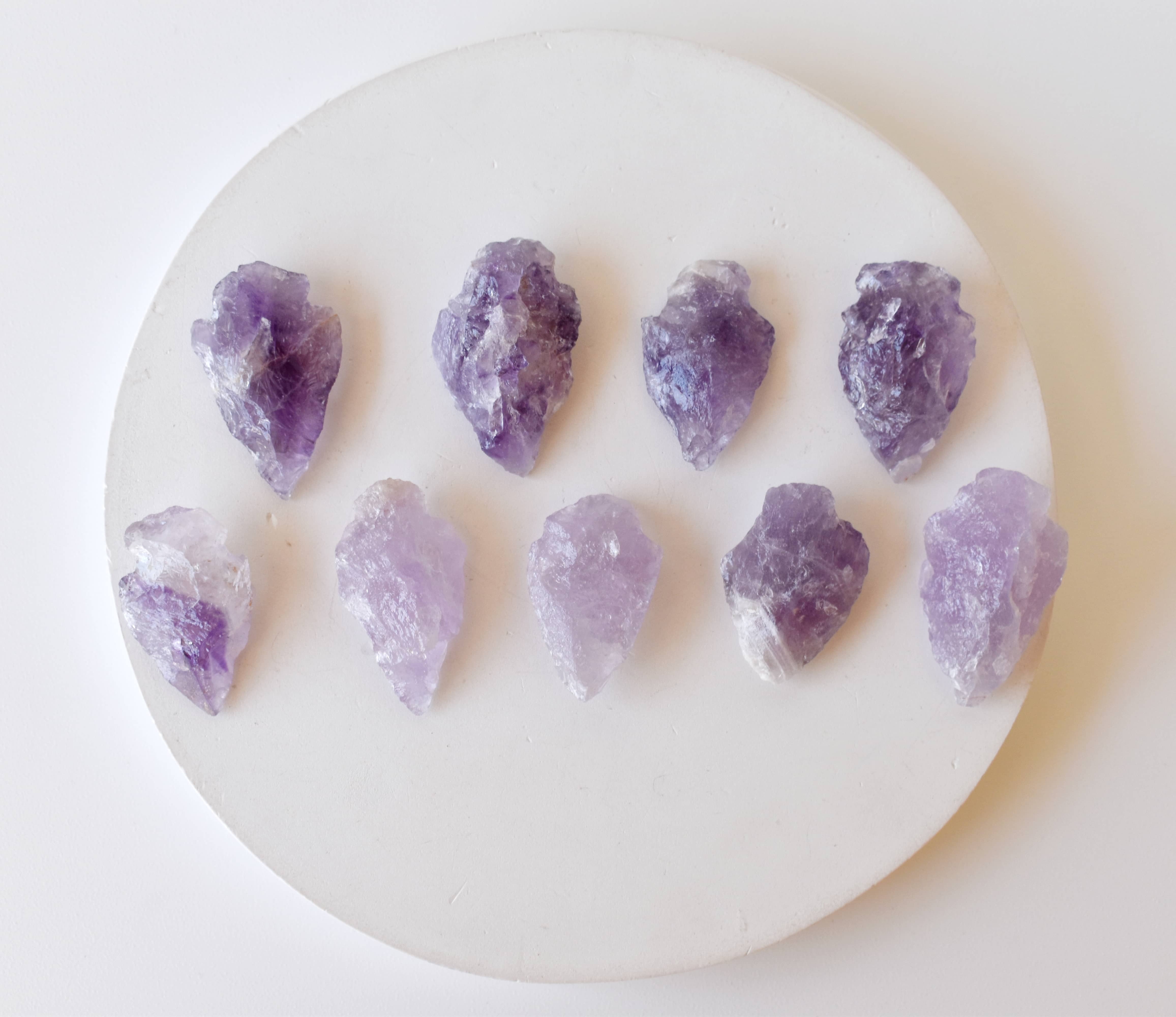 Amethyst Arrowhead Points Crystal Arrowheads - Amethyst, 1.25' Size, Purple Color | Natural Gemstone, Aaa Grade, Versatile Design