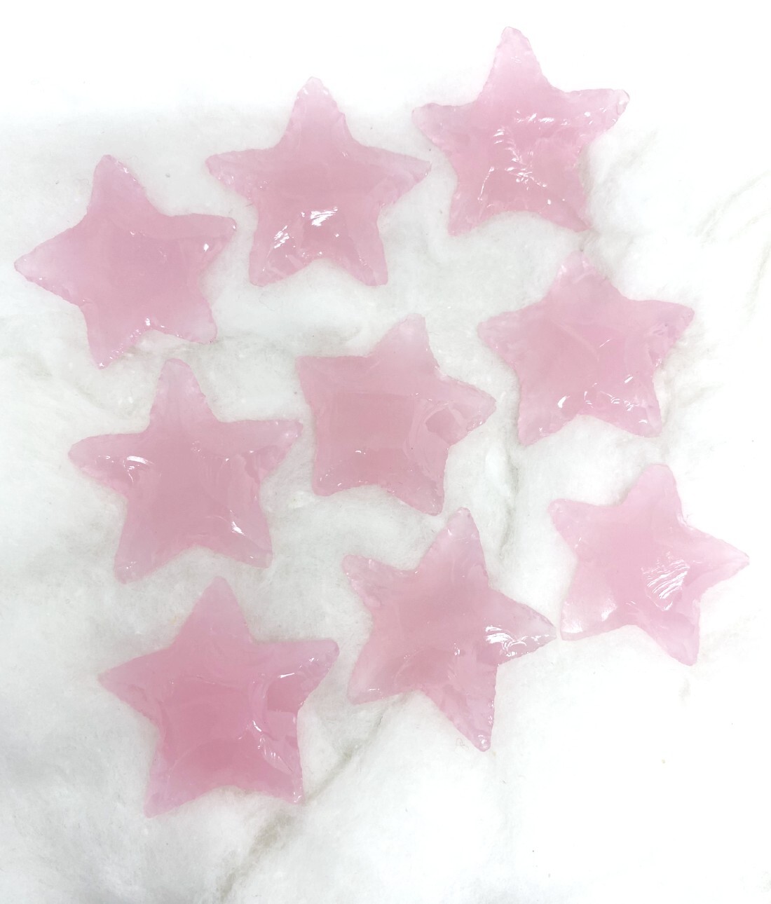 Rose Quartz Flat Star Arrowhead - 1' Handcrafted And Polished | High-quality Natural Indian Agate, Unique Design Promoting Tranquility, Creativity, And Positive Energy