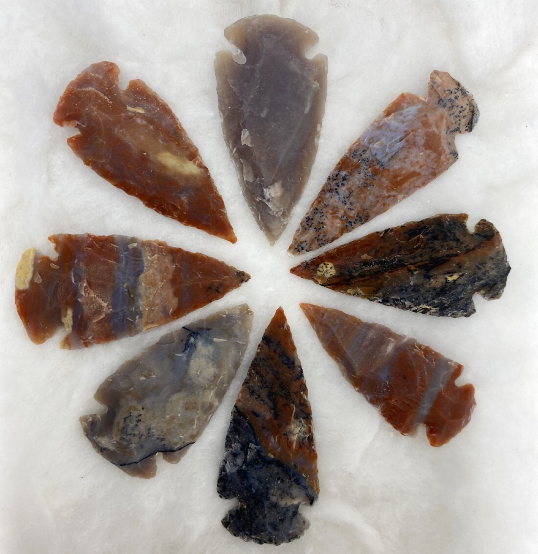 2" Arrowhead Points Crystal Arrowheads - High-quality Fancy Jasper & Indian Agate, Unique Brown Natural Stone, Versatile For Crafting & Jewelry Making
