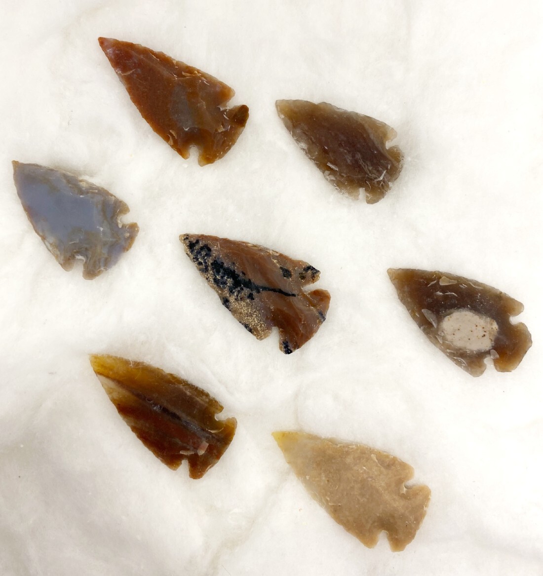 1.5' Arrowheads Points Crystal Arrowhead Points - High-quality Fancy Jasper & Indian Agate, 1.5 Inch, Brown Stone Color, Unique & Versatile Crafting Use
