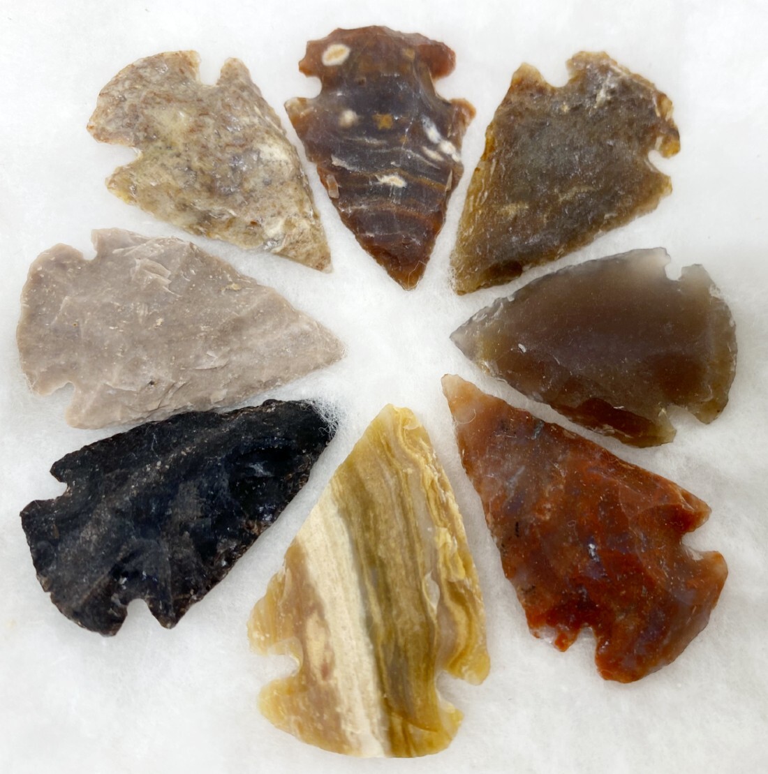 1" Arrowheads Points Crystal Arrowhead Points - Aaa Grade, Handcrafted Fancy Jasper & Indian Agate, Multicoloured Design For Crafting & Jewelry Making