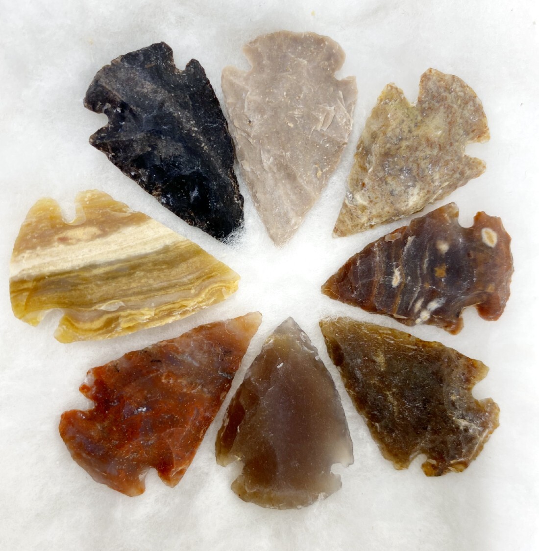 1" Arrowheads Points Crystal Arrowhead Points - Aaa Grade, Handcrafted Fancy Jasper & Indian Agate, Multicoloured Design For Crafting & Jewelry Making