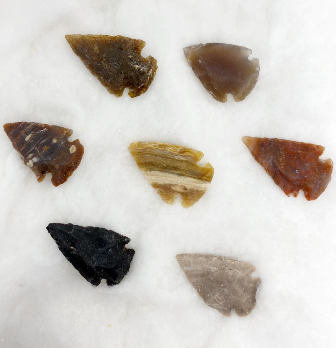 1" Arrowheads Points Crystal Arrowhead Points - Aaa Grade, Handcrafted Fancy Jasper & Indian Agate, Multicoloured Design For Crafting & Jewelry Making