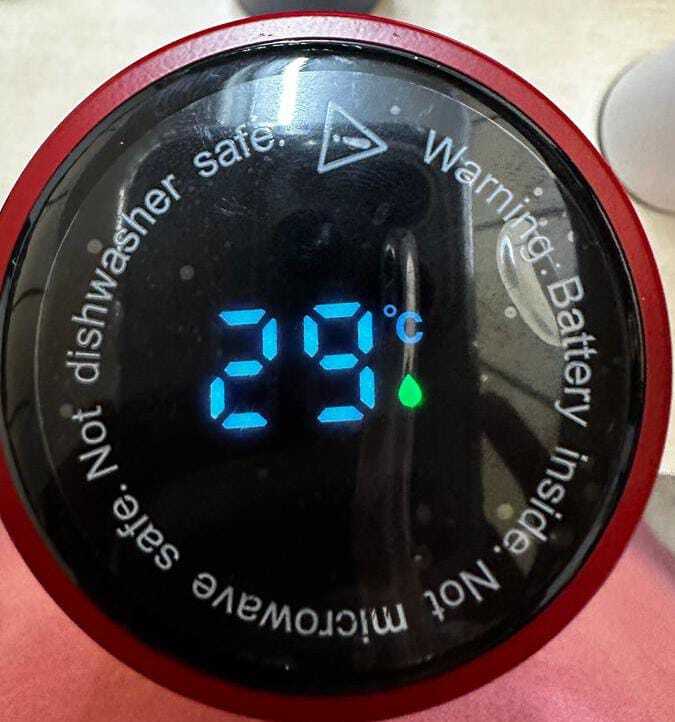 Led Temperature Display Water Bottle - Durable Plastic, Customized Size, Variety Of Colors | Personalizable Engraving, Hot & Cold Beverage Suitable