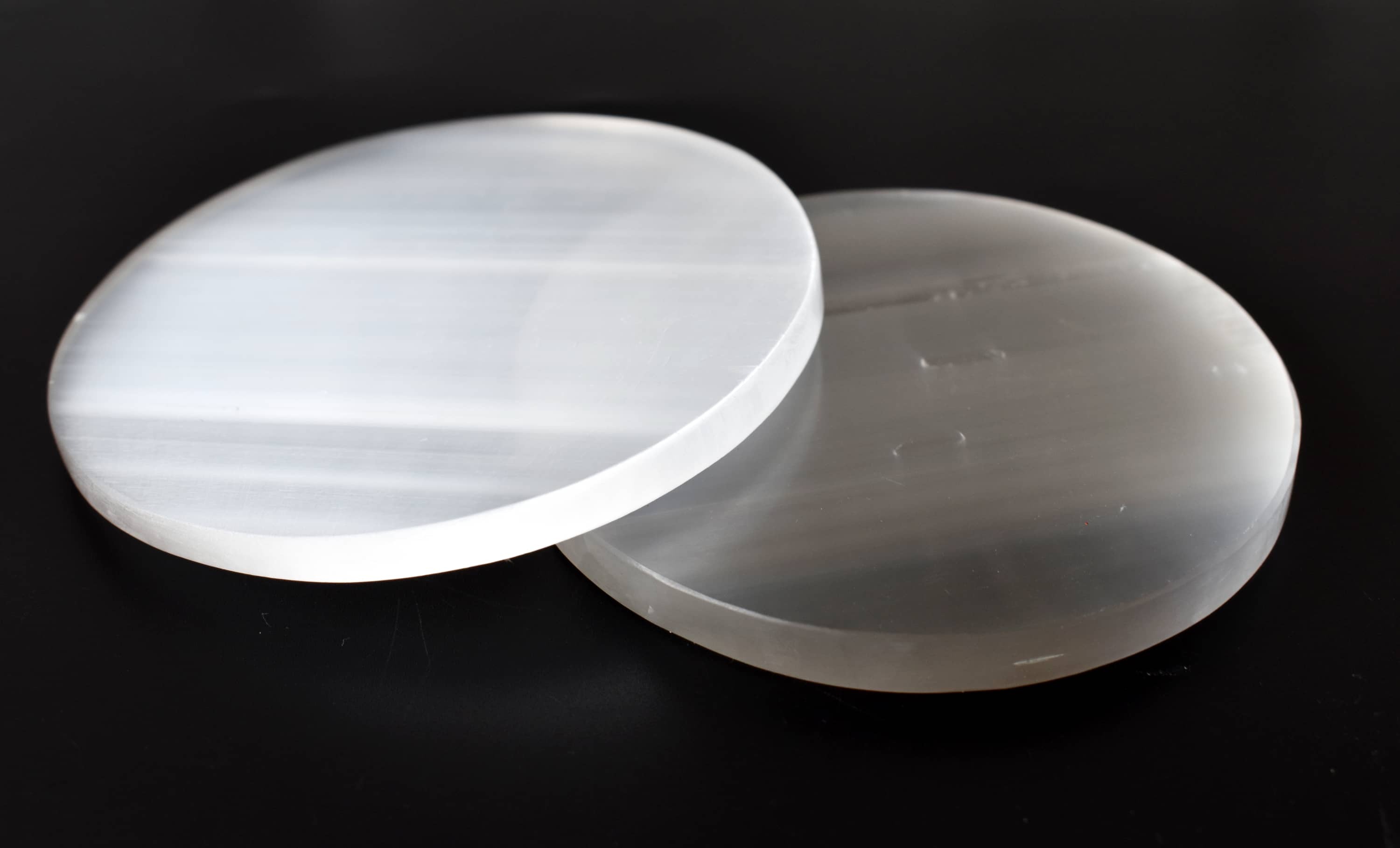 Selenite Plate, White Round Plain Selenite Charging Plate - Feature: Moisture Proof