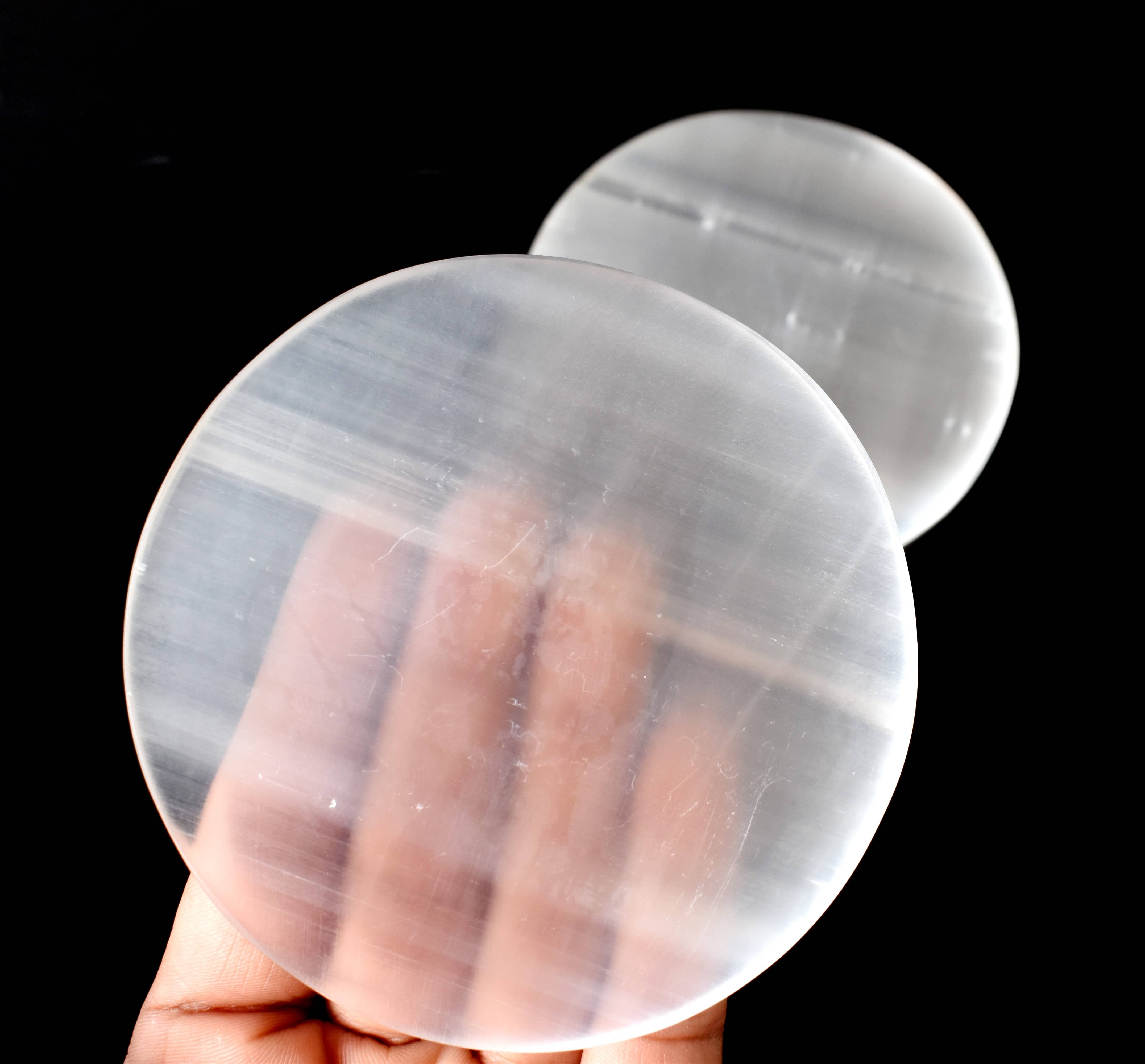 Selenite Plate, White Round Plain Selenite Charging Plate - Feature: Moisture Proof