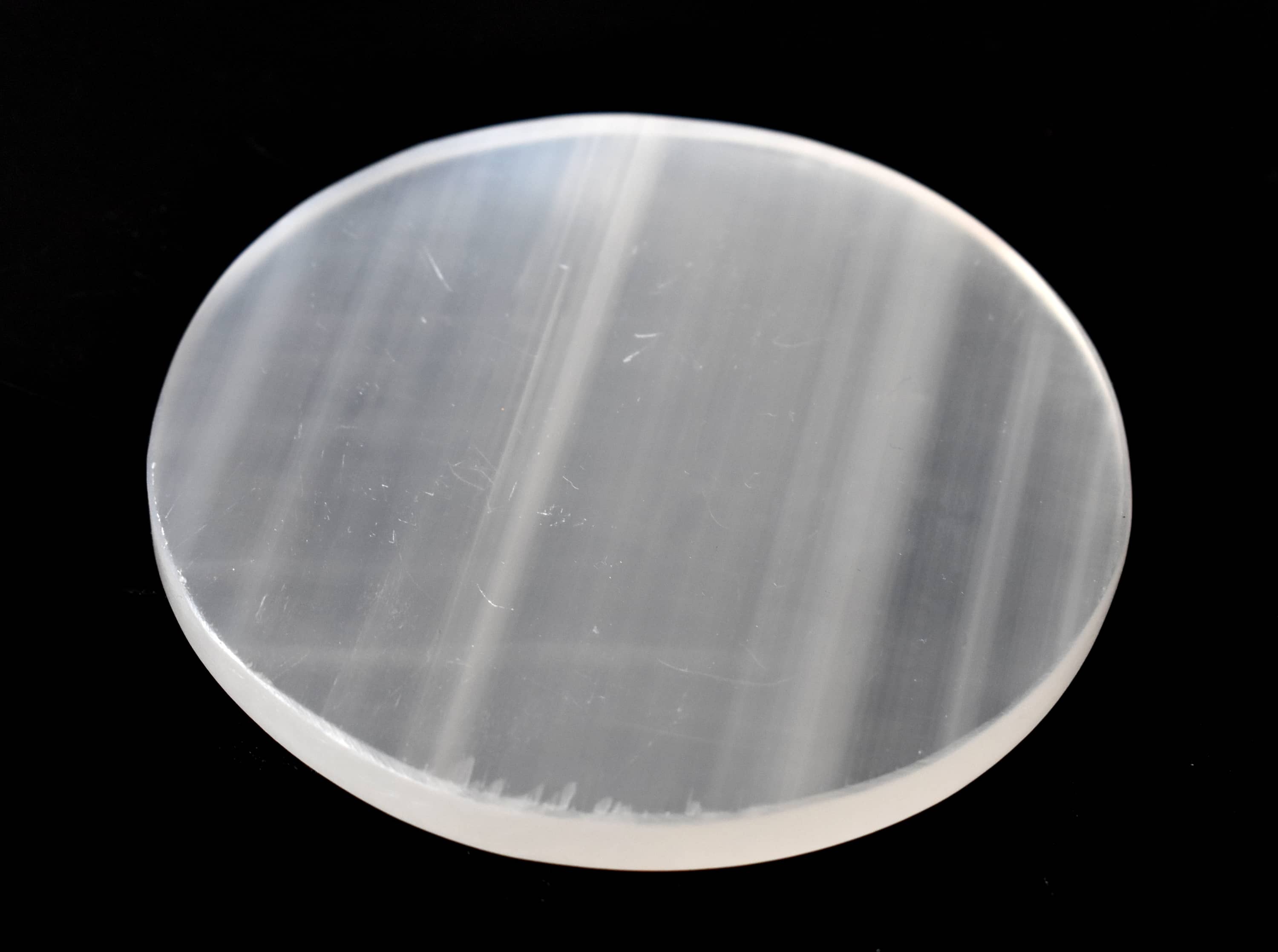 Selenite Plate, White Round Plain Selenite Charging Plate - Feature: Moisture Proof