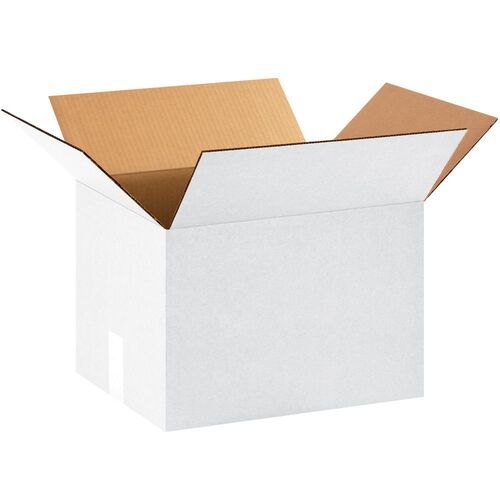 White Corrugated Carton Box - Material: Paper