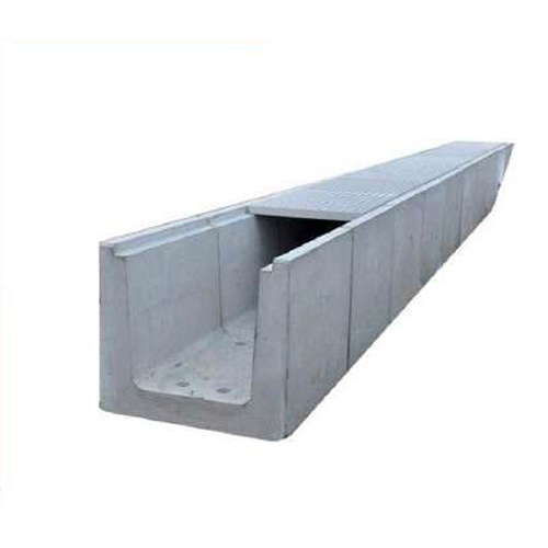 Precast U Drain - Concrete Material, Manual Functionality | High Quality, Non-Recyclable Design for Efficient Water Channeling