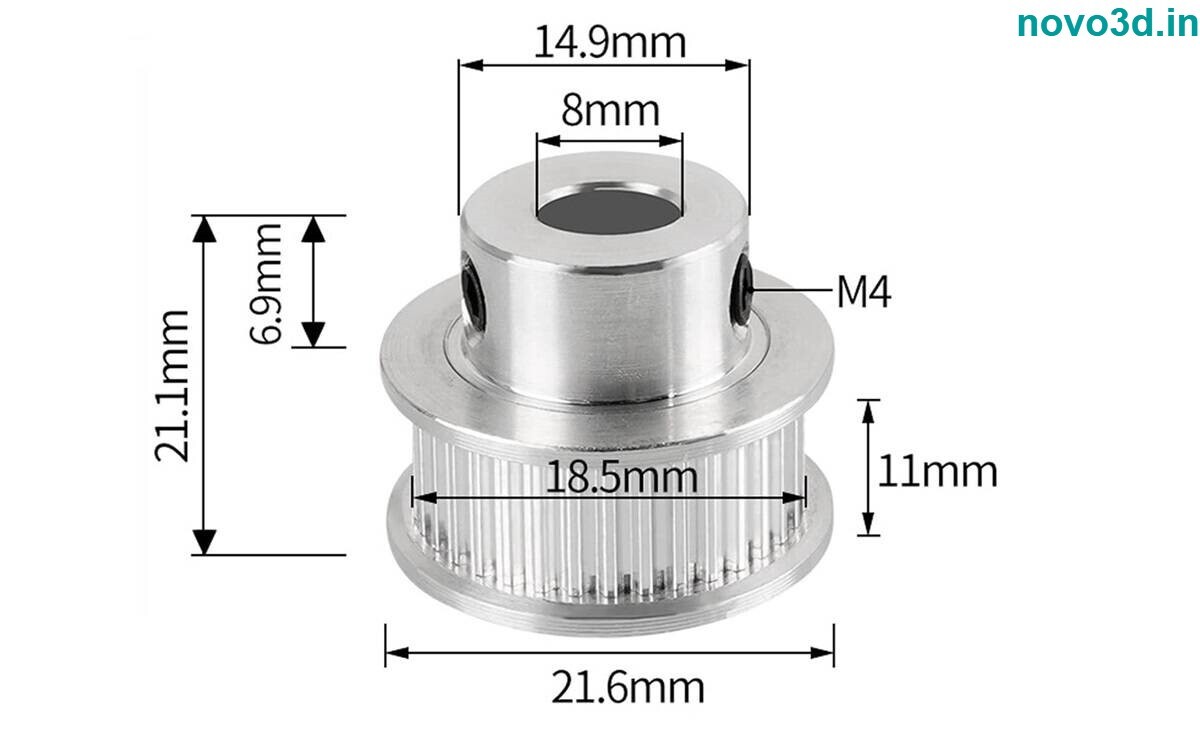 Gt2 30teeth 10mm Belt Synchronous Pulley Bore 8mm For 3d Printer Machine