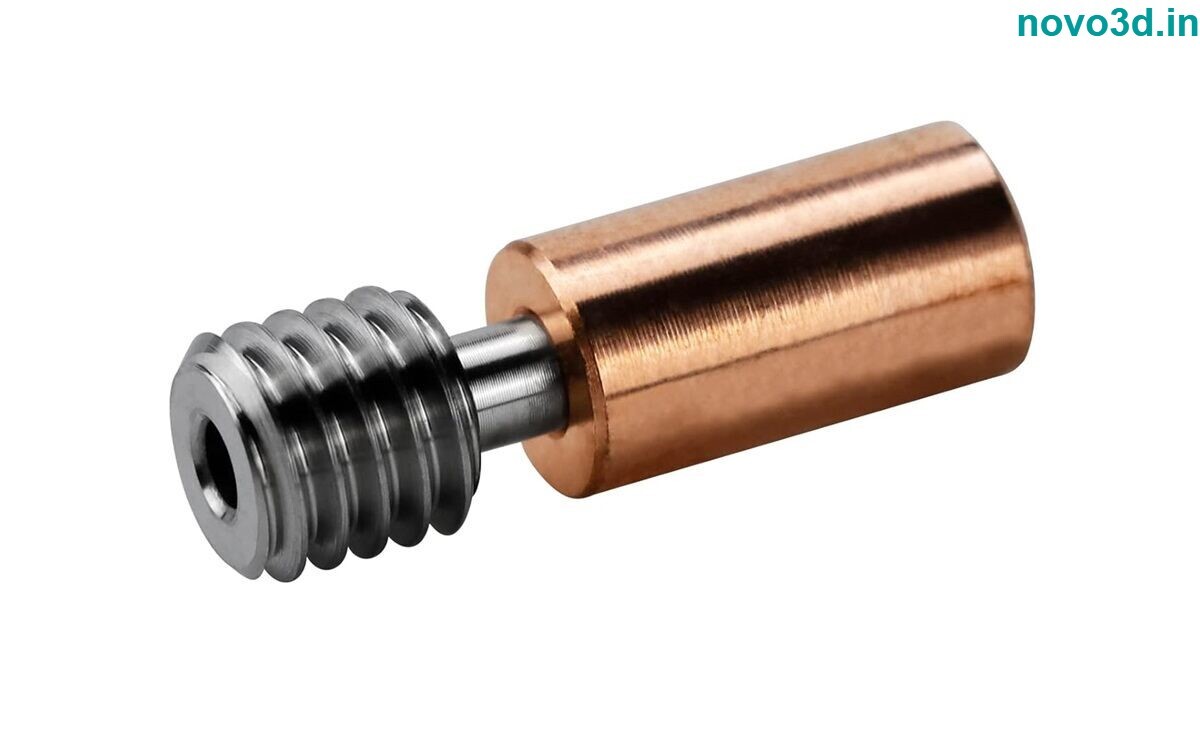 Ender3 S1 Sprite Throat Copper Plus Titanium Alloy Throat Tube Bimetal Heatbreak - 19mm Height, 2mm Inner Diameter, 6mm Outer Diameter, Copper Brown Color | Superior Thermal Management, Enhanced Durability