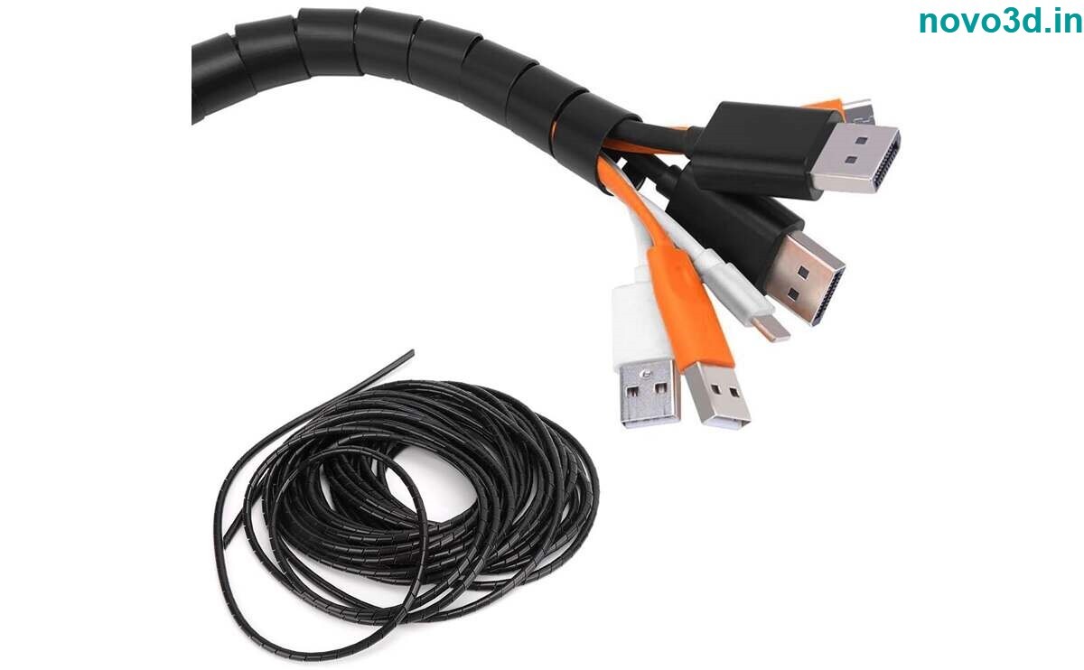Spiral Cable Wrap Dia 8mm And 10mm - Durable Polyethylene Material | Versatile Cable Organizer For Computers And Electrical Systems