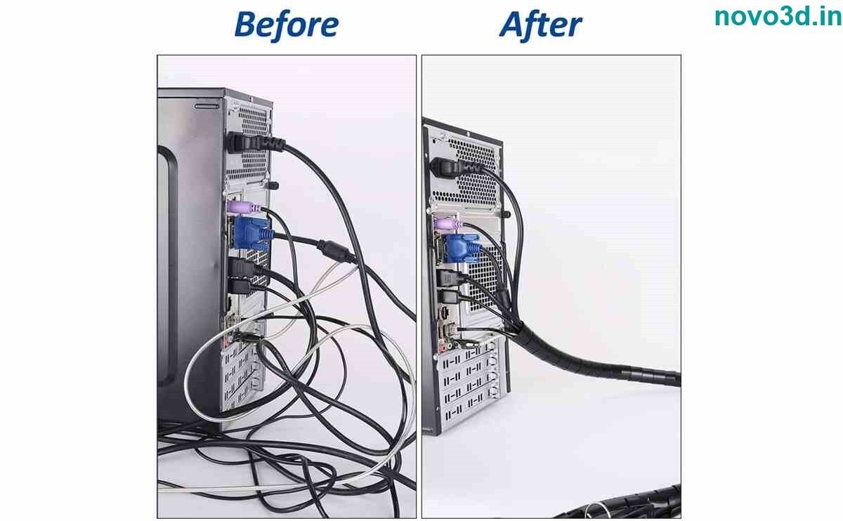Spiral Cable Wrap Dia 8mm And 10mm - Durable Polyethylene Material | Versatile Cable Organizer For Computers And Electrical Systems