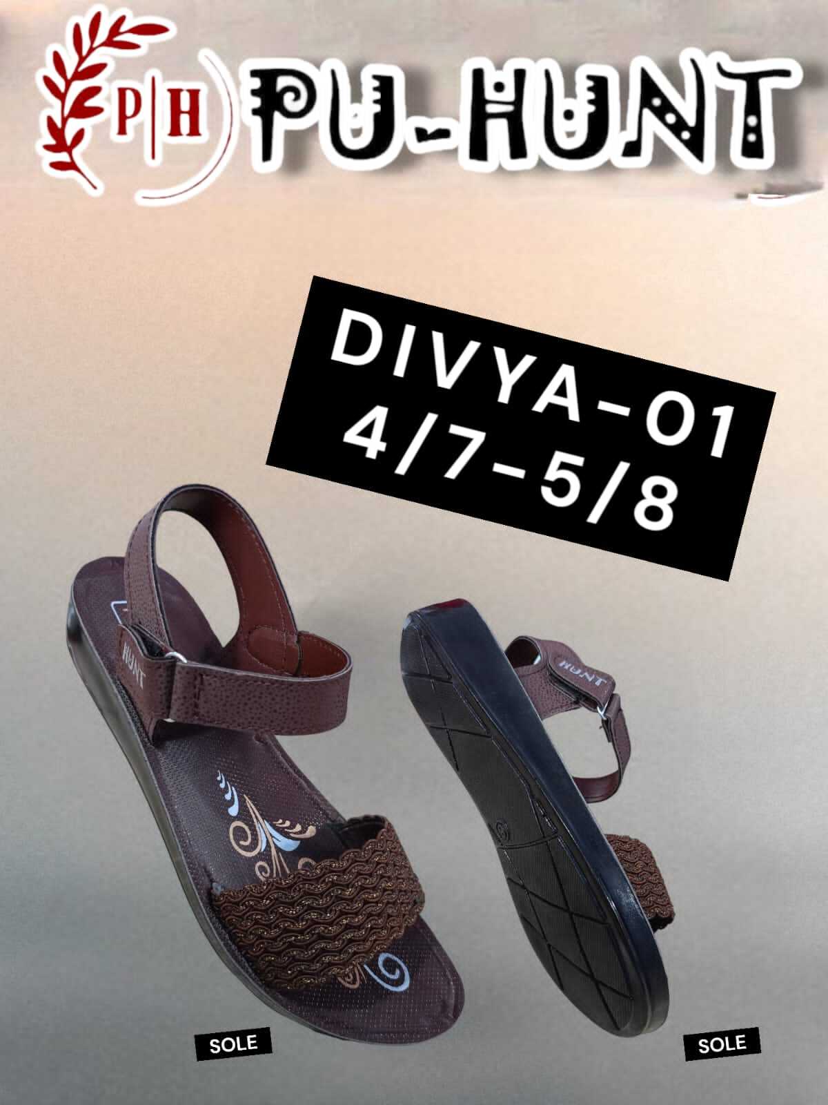 Divya Sandal-01 - Color: Cherry