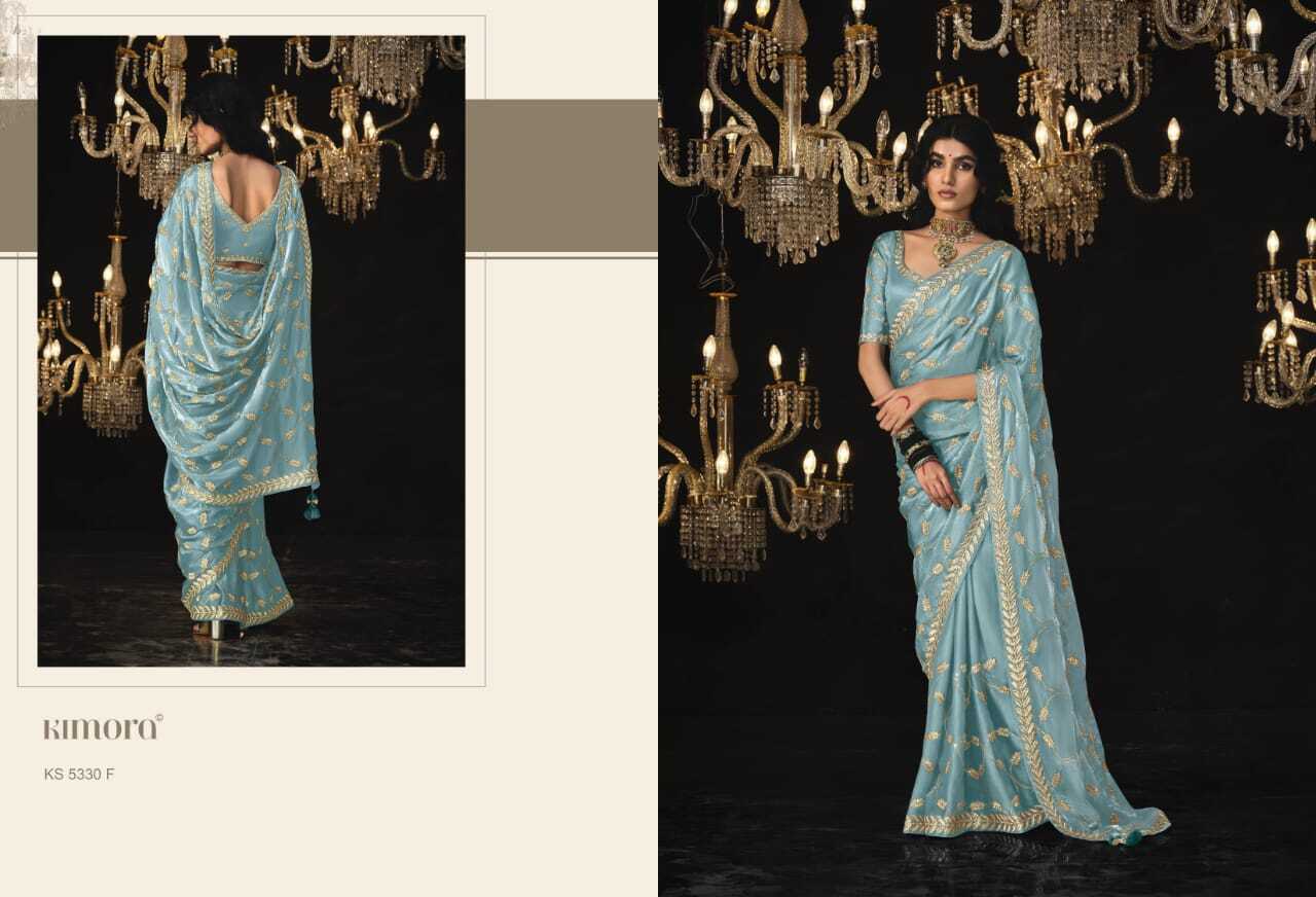Fancy Designer Saree - Glass Tissue Silk With Embroidery Work , Traditional Bollywood Style With Laces Closure & Unique Latkans In 9 Designs