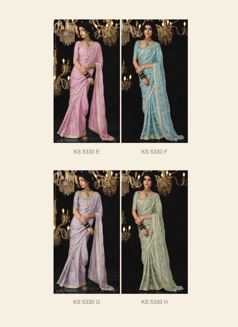 Fancy Designer Saree - Glass Tissue Silk With Embroidery Work , Traditional Bollywood Style With Laces Closure & Unique Latkans In 9 Designs