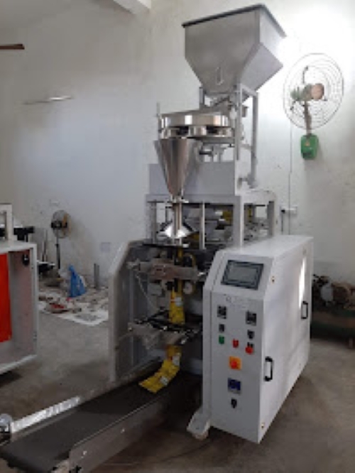 Tooth Powder Packaging Machine - Stainless Steel, 450/700mm Maximum Film Roll Width | 3kw Power, Automatic Feeding System, White Color, 80 Pouches/min Speed