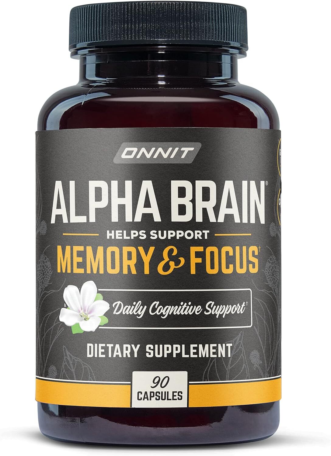Onnit Alpha Brain Premium Nootropic Brain Supplement, 90 Count