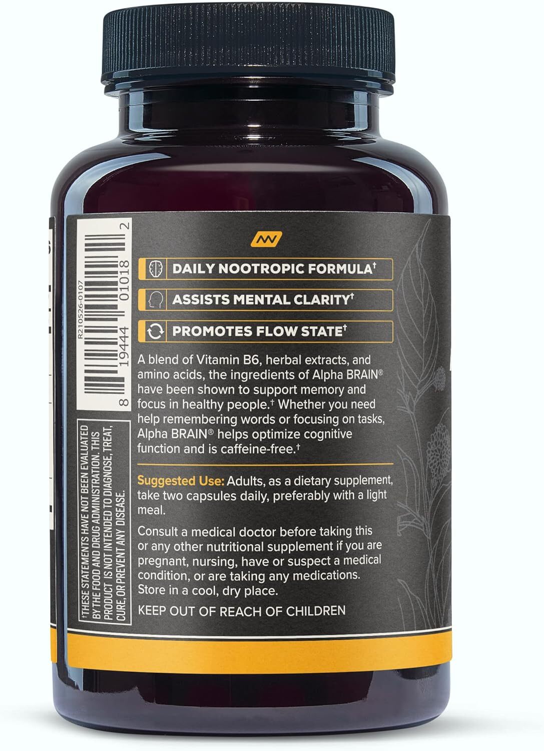 Onnit Alpha Brain Premium Nootropic Brain Supplement, 90 Count