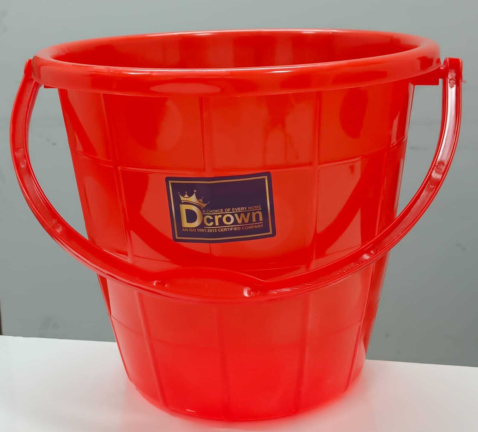 Plastic Bucket Sawan - Plastic, 20 Ltr Capacity, Red | Durable Design For Versatile Usage And Easy Handling