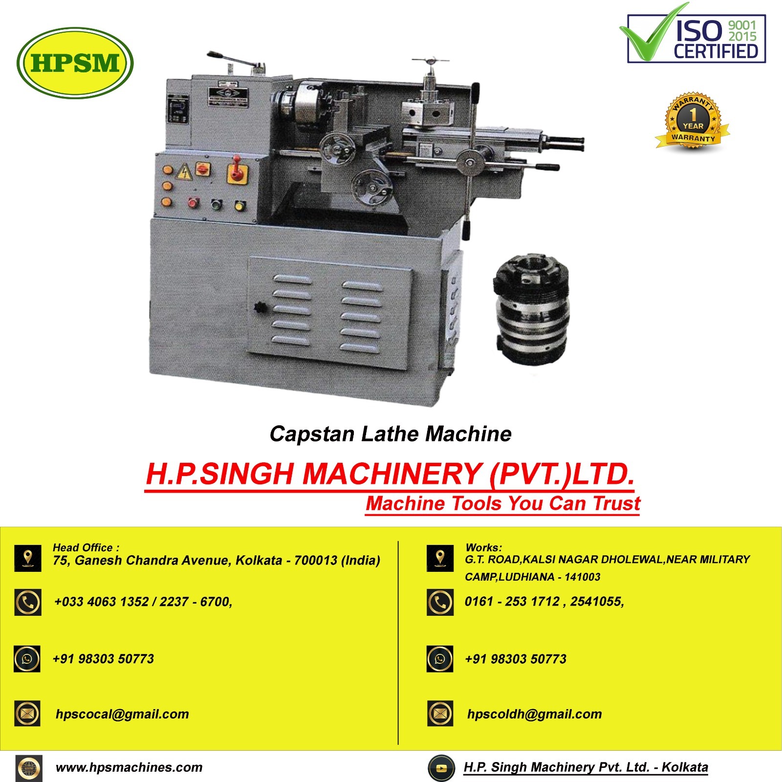 Hpsm Capstan Lathe Machine - Automatic Grade: Automatic