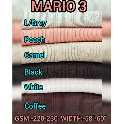 Mario 3 Fabric - 100% Polyester, Multicolor | Lightweight, Washable, Plain Design, Ideal For Versatile Applications
