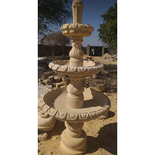 Stone Cream Marble Water Fountain Usage: Commercial