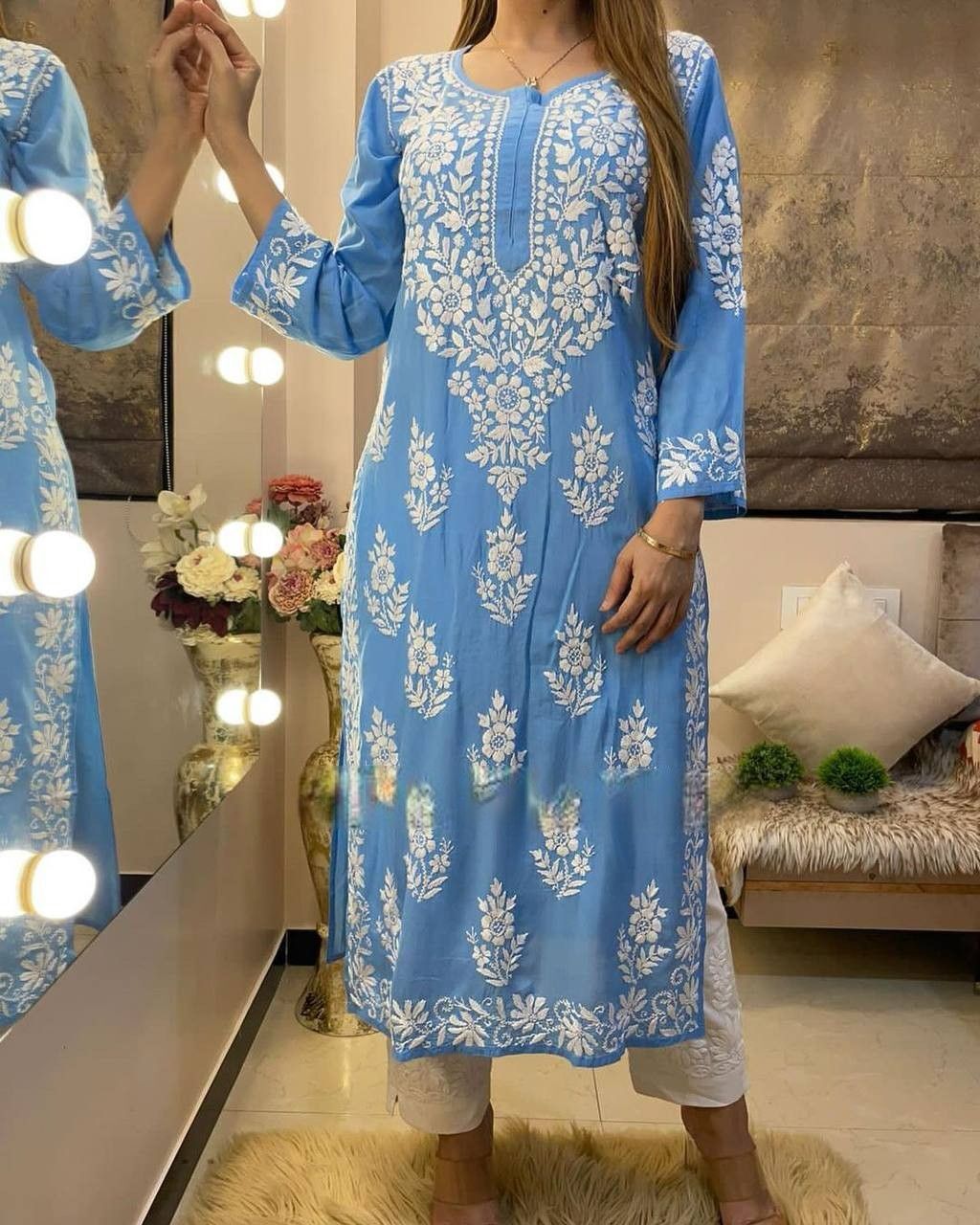 Reyon Kurti - Rayon Fabric Available In Sizes S To Xxl Trendy & Fashionable For Ladies Casual & Traditional Style With Elastic Stitches