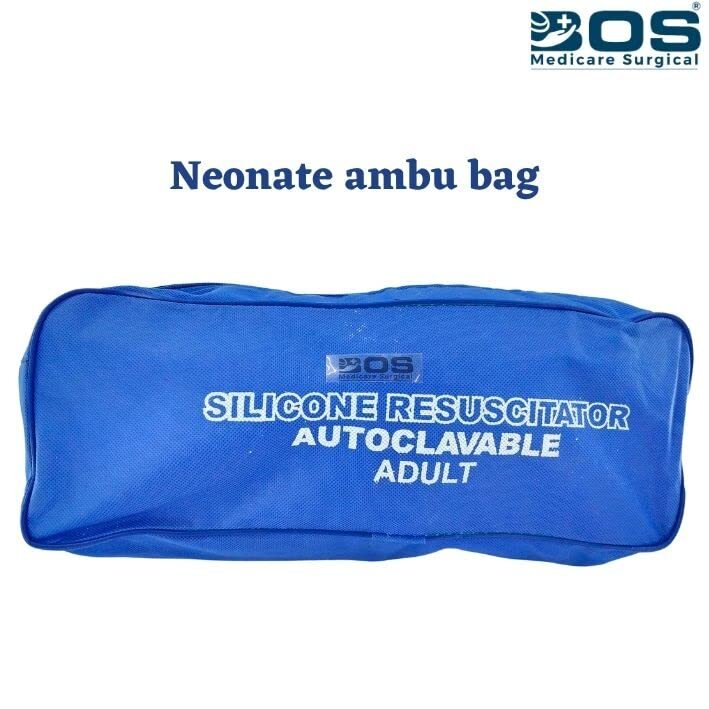 Ambu Bag - Silicone Material, Adult Size, Green Color | Hospital & Clinic Use, Reusable Medical Device For Positive Pressure Ventilation