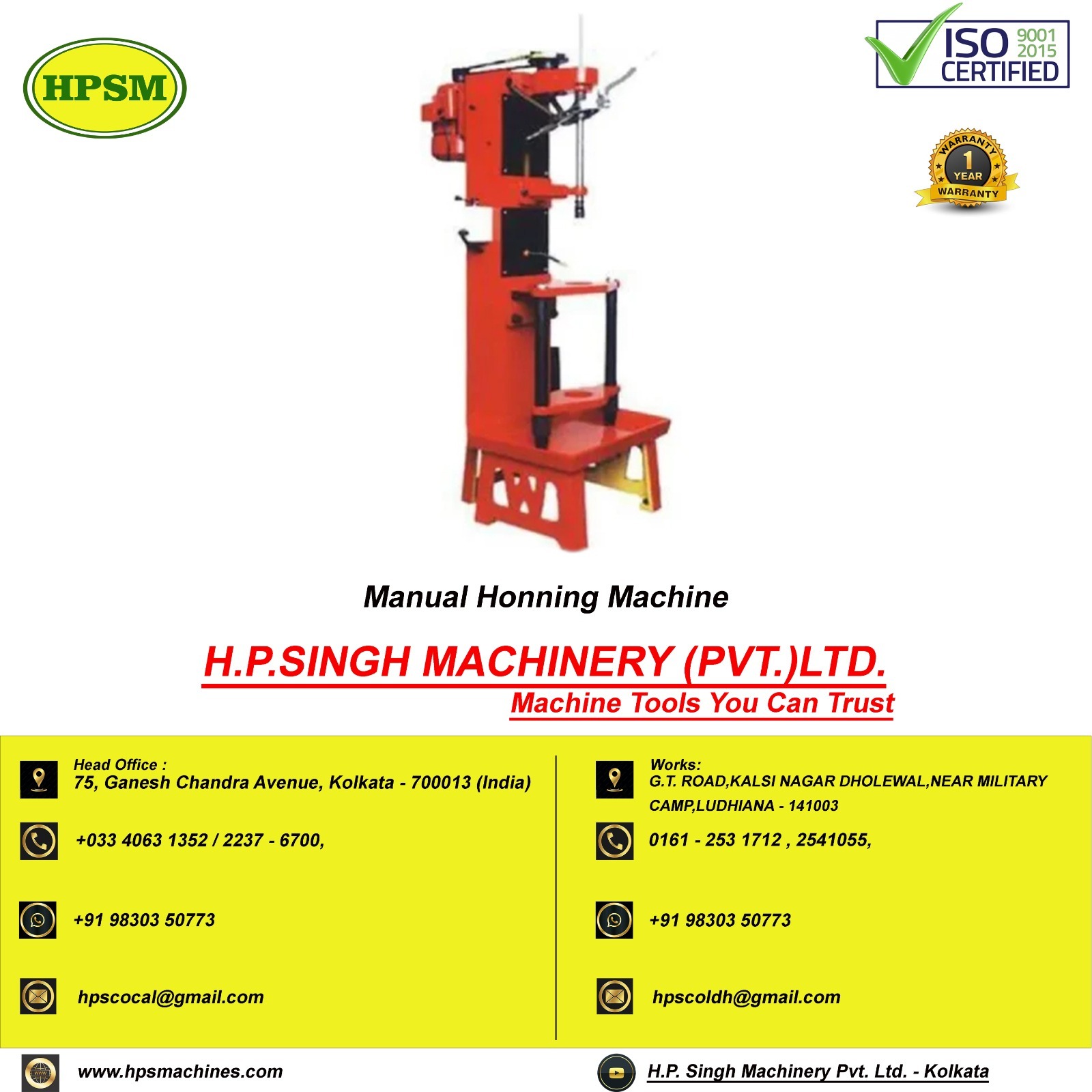 Manual Honning Machine - Color: Red