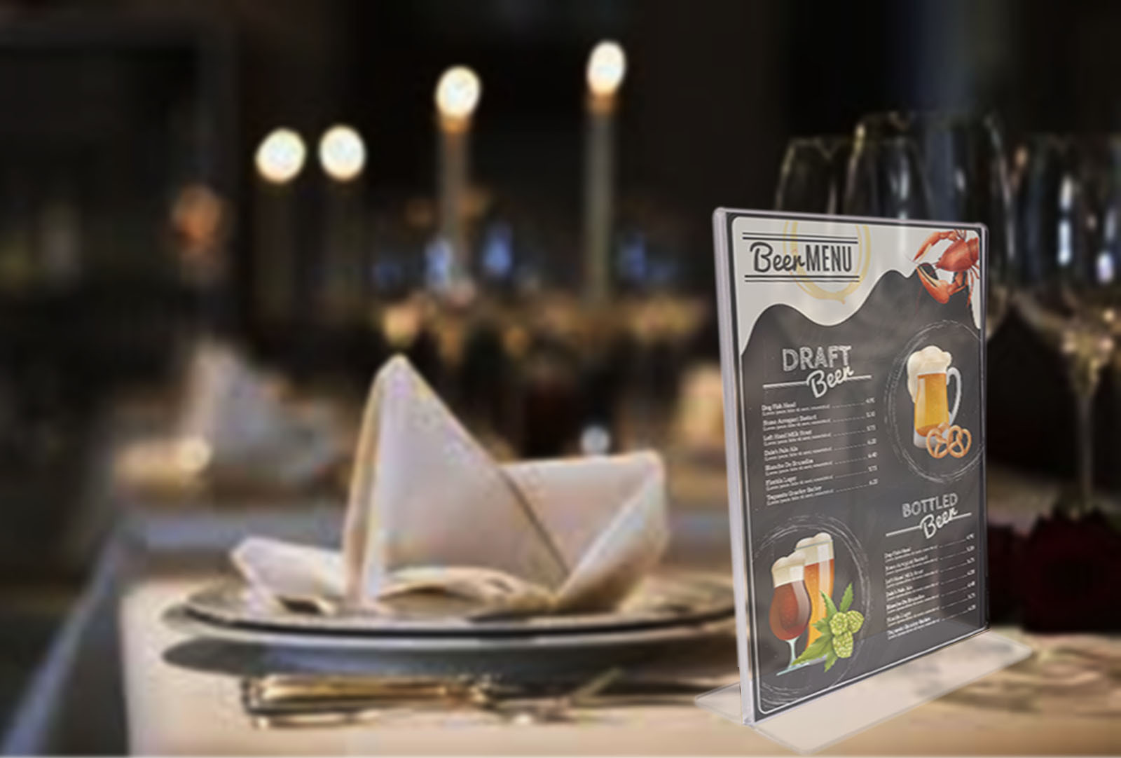 Acrylic Tent Card/menu Card Holder A4