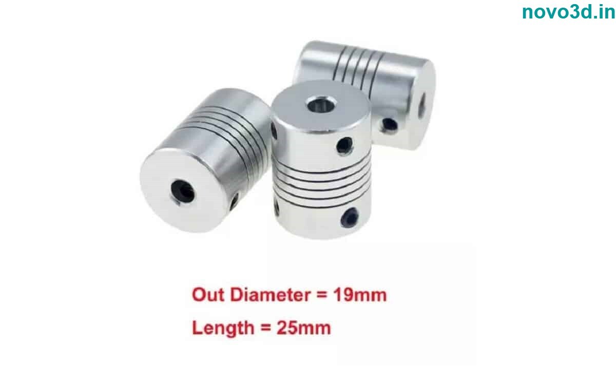 Flexible Coupling 5x8mm - Aluminum, 5mm To 8mm Inner Diameter | For Cnc Machines, Robotics, Torque Transmission, Vibration Damping