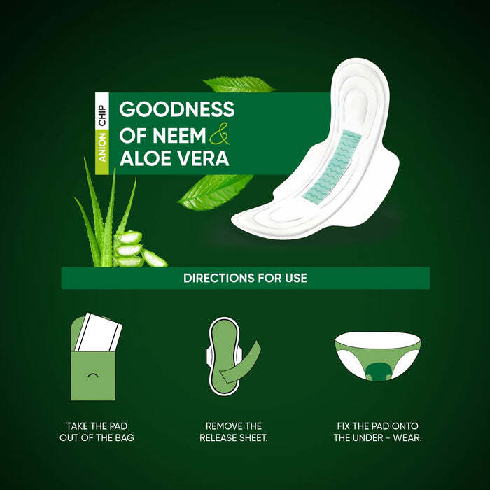 Sanitary Pads For Women With Goodness Of Neem & Aloe Vera
