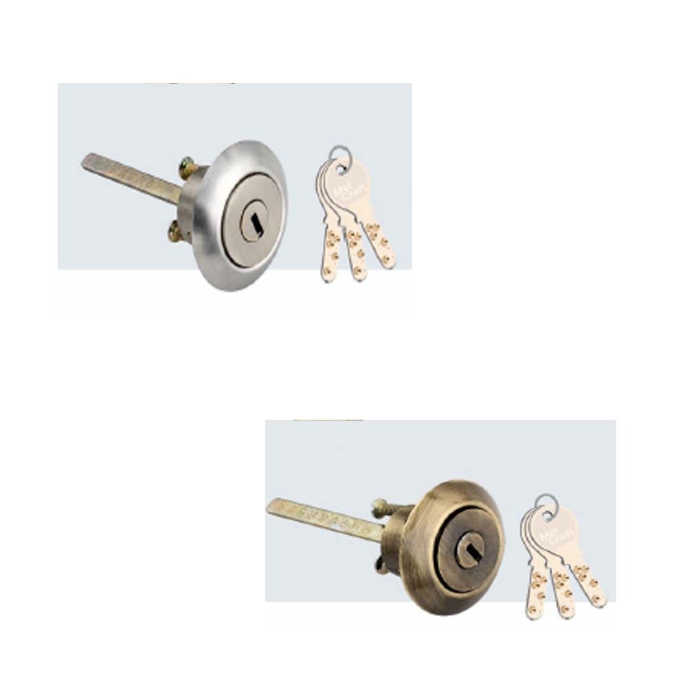 Met Craft Steel Ultra Vertibolt One Side Dimple Key Main Door Lock(silver,antique Brass) - Color: Ab