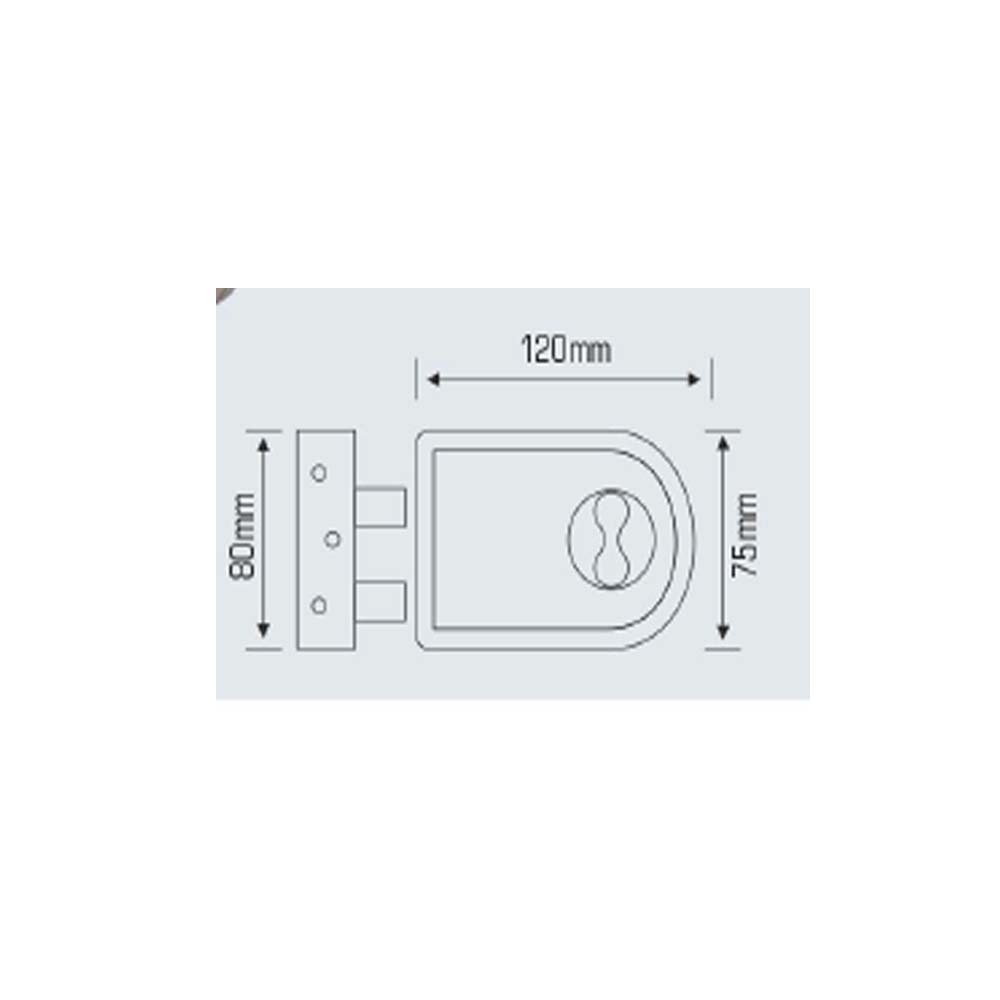 Met Craft Steel Ultra Vertibolt One Side Dimple Key Main Door Lock(silver,antique Brass) - Color: Ab